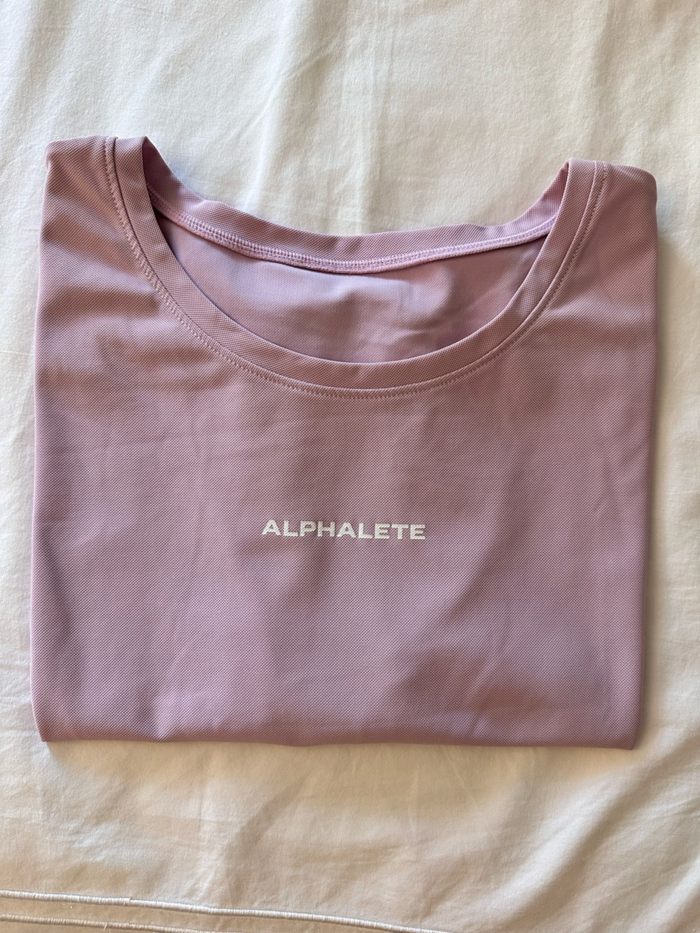 Alphalete Mauve Scoop Neck Active Crop Tank